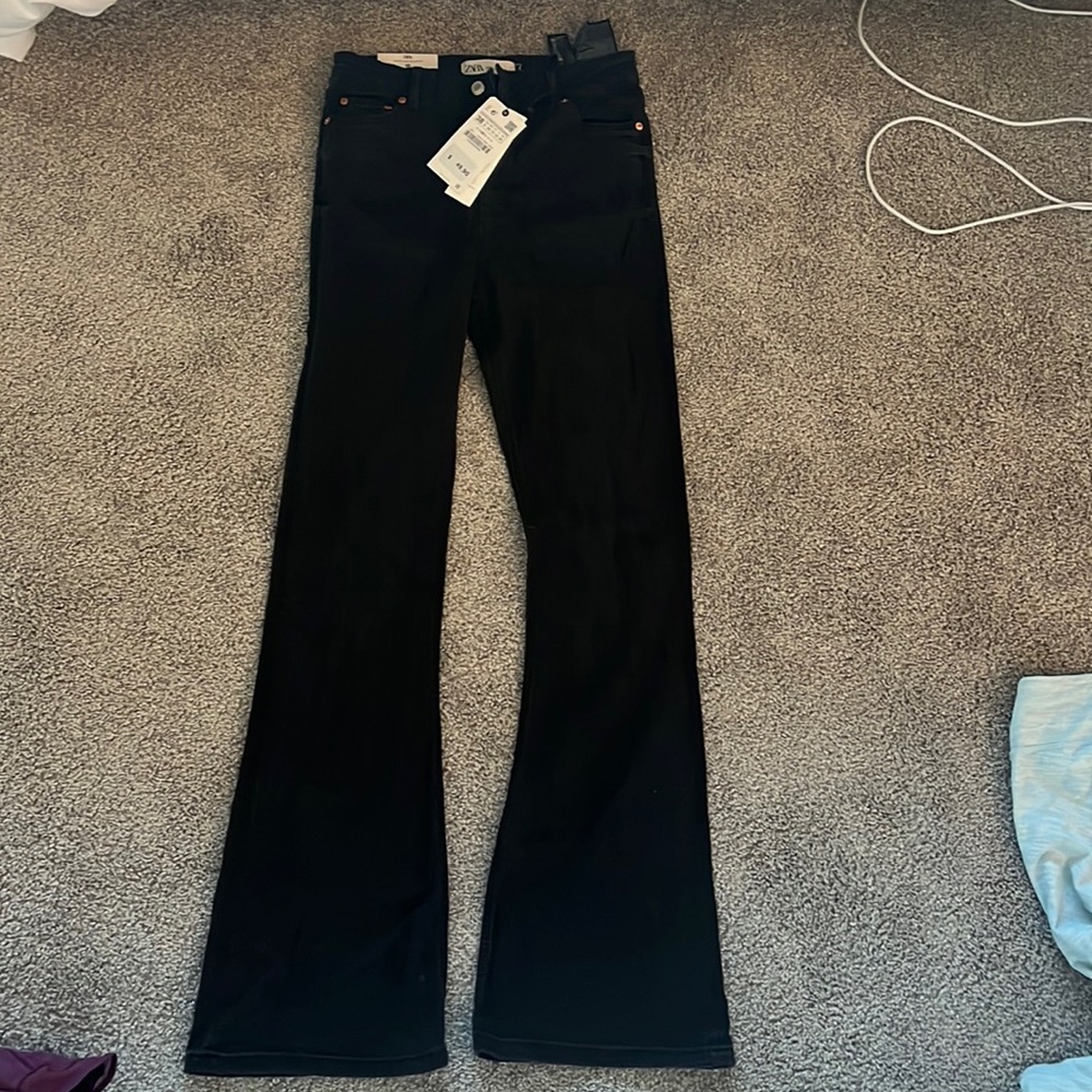 Zara black boot cut jeans brand new with tags!